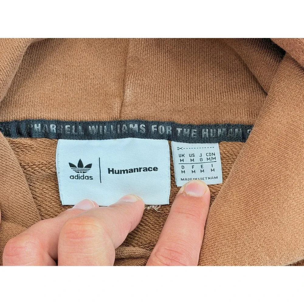 Adidas Humanrace Pharrell Williams Hoodie Brown Pullover Men's Medium HF9904